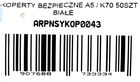 NC System, koperty bezpieczne, A5, białe, 50 szt.