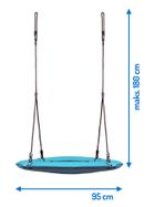 Neo-Sport, huśtawka okrągła, bocianie gniazdo, turkusowe, 95 cm