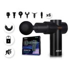 Neo-Sport, pistolet do masażu ciała, czarny, 6 nakładek, NS-504