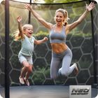 Neo-Sport, trampolina ogrodowa z siatką wewnętrzną i drabinką, 13ft/404 cm