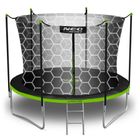 Neo-Sport, trampolina ogrodowa z siatką wewnętrzną i drabinką, 8ft/252 cm