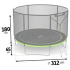 Neo-Sport, trampolina ogrodowa z siatką zewnętrzną i drabinką, 10ft/312cm