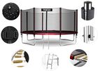 Neo-Sport, trampolina ogrodowa z siatką zewnętrzną i drabinką, 12ft/374 cm