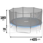 Neo-Sport, trampolina ogrodowa z siatką zewnętrzną i drabinką, 14ft/435 cm