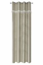 Nila, welwetowa zasłona na przelotkach, zdobiona piórkami, 140-250 cm