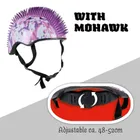 No Fear, mohawk, kask ochronny, white/purple, rozmiar 48-52 cm