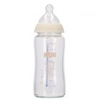Nuk, First Choice, butelka szklana z silikonowym smoczkiem, rozmiar M, konik morski, 240 ml