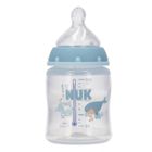 Nuk, First Choice, butelka z silikonowym smoczkiem S, wieloryb, 150 ml