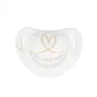 Nuk, Star, smoczek uspokajający, silikonowy, 0-6m, różowo-biały, 2 szt.