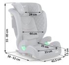 Nukido, Louis, fotelik samochodowy, szary, 15-36 kg