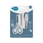 Nuvita, zestaw do paznokci: nożyczki, cążki i 5 pilniczków, powder blue