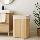 Nuxio, Sana, bambusowy kosz na pranie z wyjmowanym workiem, 60l