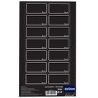 Orion, etykiety samoprzylepne na słoiki, czarne, 28 szt.