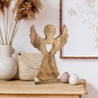 Orion, figurka anioła z sercem, drewniana, 25.5-36 cm