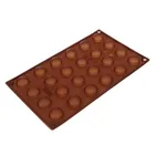 Orion, forma do pralin i czekoladek silikonowa, brązowa, 30-17,5-1,5 cm