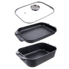 Orion, Grande, brytfanna granitowa z pokrywką, 7l, 41-26-15 cm