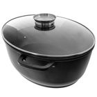 Orion, Grande, brytfanna granitowa z pokrywką, owalna, 12 l, 43,5-33,5 cm