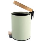 Orion, Greenish, kosz na śmieci, metalowy, z pedałem, zielony, 5l