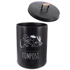 Orion, kompostownik kuchenny, metalowy, z filtrem węglowym, czarny, 8l
