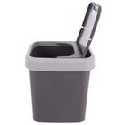 Orion, kosz na śmieci, plastikowy, szary, 12 l