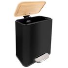 Orion, kosz na śmieci z pedałem, stalowy, czarny, wąski, 5l