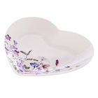 Orion, Louka, talerz deserowy porcelanowy, serce, 17,5-17 cm