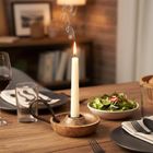 Orion, Mango, świecznik drewniany, 14-10-8,5 cm