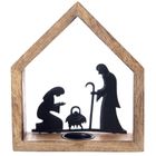 Orion, Mango, świecznik drewniany, szopka bożonarodzeniowa, 20-6-22 cm