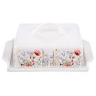 Orion, maselniczka, porcelanowa, maki, biała