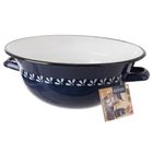 Orion, miska emaliowana, retro, niebieska, 26 cm 2,5l