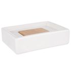 Orion, mydelniczka dolomitowa, drewniana, biała