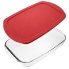 Orion, naczynie żaroodporne z pokrywką, szklane, 39-24-7 cm, 3,7 l