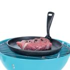 Orion, patelnia żeliwna, talerz żeliwny z deską, 22 cm