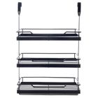 Orion, Radka, półka kuchenna zawieszana na relingu metalowa czarna, 32-11-46 cm