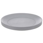Orion, Sandy, talerze deserowe, plastikowe, szare, 20,5 cm, 6 szt.