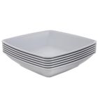 Orion, Sandy, talerze obiadowe, głębokie, plastikowe, szare, 17,5 cm, 500 ml, 6 szt.