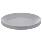 Orion, Sandy, talerze obiadowe, płytkie, plastikowe, szare, 23,5 cm, 6 szt.
