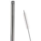 Orion, słomki do napojów, stalowe z czyścikiem 21,5 cm, 5 elementów