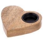 Orion, świecznik drewniany na tealight, mango, 13-12 cm