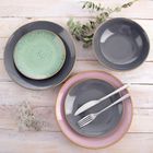 Orion, talerz deserowy, ceramiczny, szary, glaze, 20,5 cm