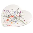 Orion, talerz deserowy porcelanowy, serce, Maki, 17.5-17 cm