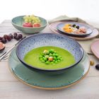 Orion, talerz obiadowy głęboki, ceramiczny, fioletowy, glaze 20,5 cm, 900 ml