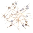 Orion, wykałaczki do przekąsek, bambusowe, gwiazdka, 12 cm, 20 szt.