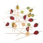 Orion, wykałaczki do przekąsek, bambusowe, owoce, 12 cm, 20 szt.