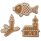 Orion, wykrawacze do ciastek, stalowe, 3 szt.