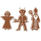 Orion, wykrawacze do ciastek, stalowy, diabeł, mikołaj, anioł, 3 szt.
