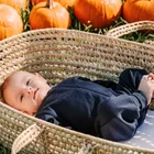 Pajac niemowlęcy, wełniany, granatowy, Eevi