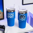 Paladone, Astro Bot, kubek termiczny ze słomką, 600 ml