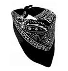 Party Tino, bandamka, chusta kowbojska, czarna