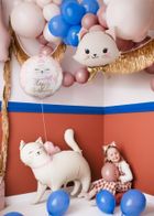 PartyDeco, balon foliowy, pastylka, kotek, 35-35 cm